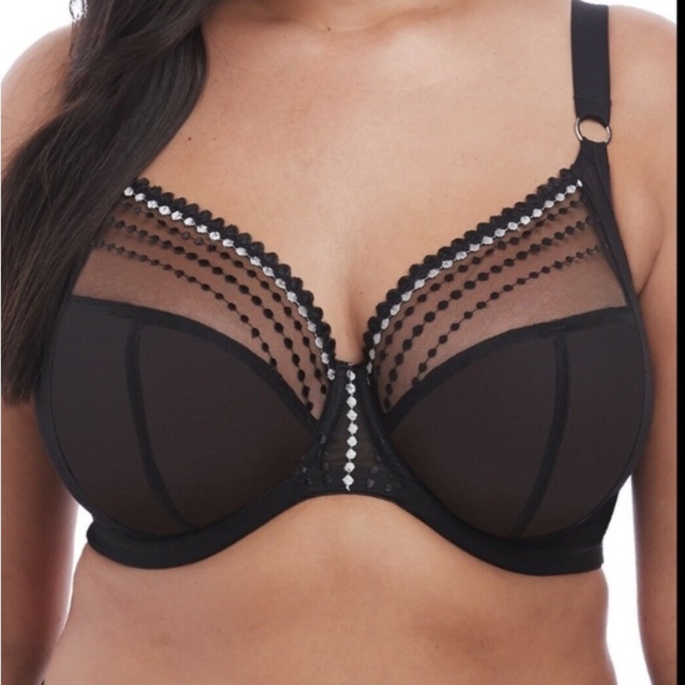Elomi “Matilda” Elegant Black Sheer Underwire Bras - 1 black and 2 nude